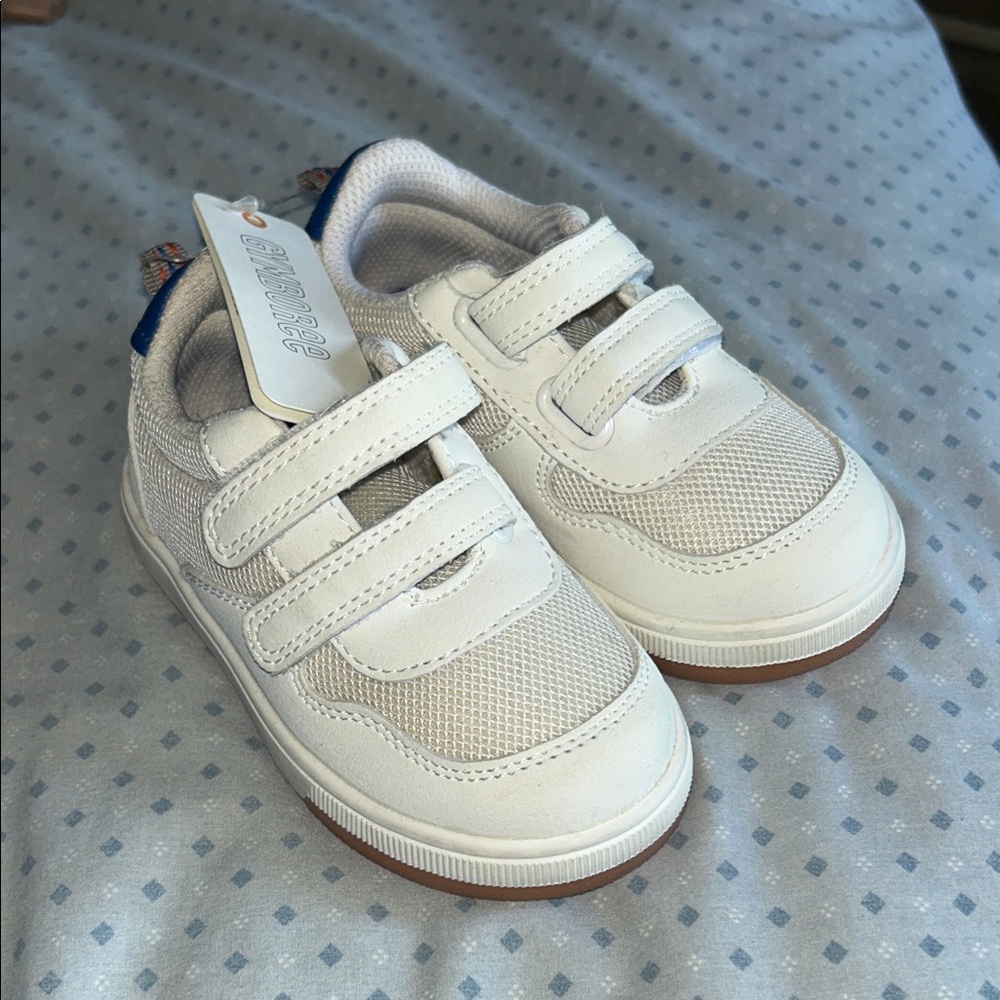 Gymboree White and Blue Toddler Velcro Sneakers